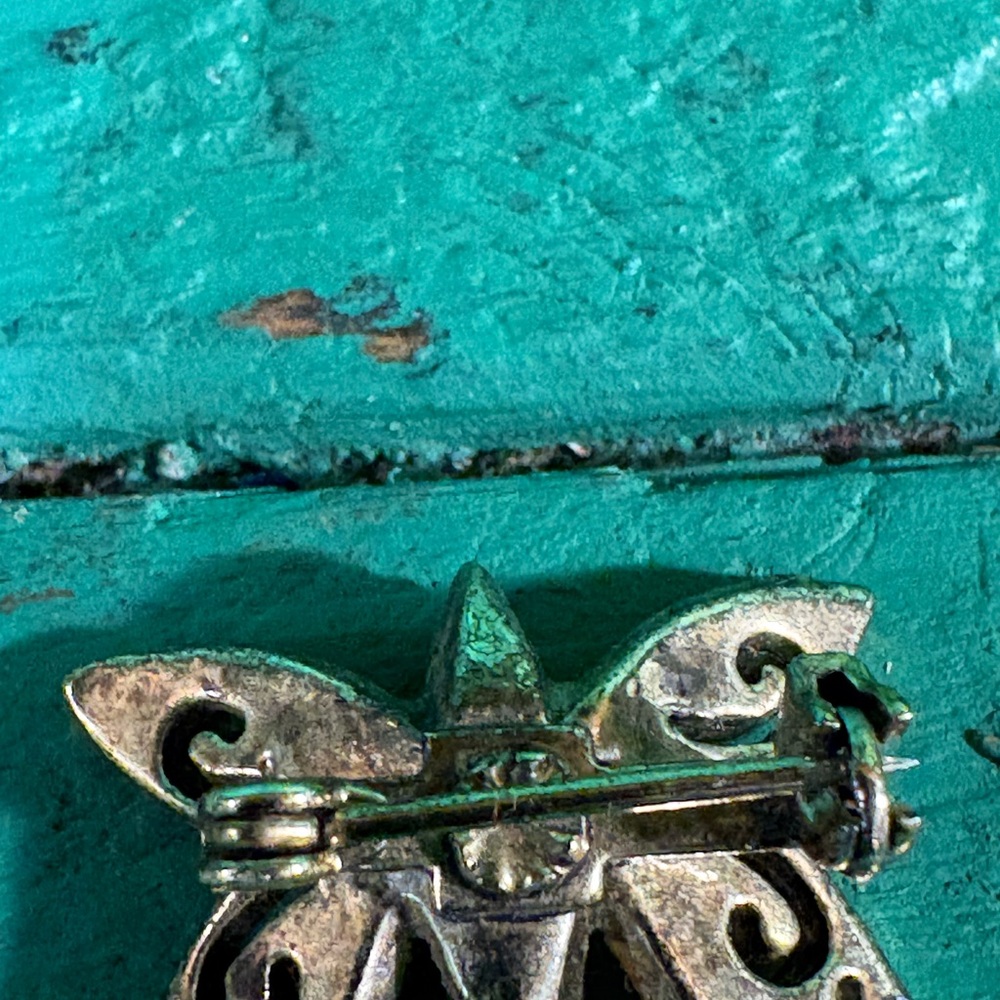 Vintage Topaz Butterfly Brooch - Picture 3 of 4